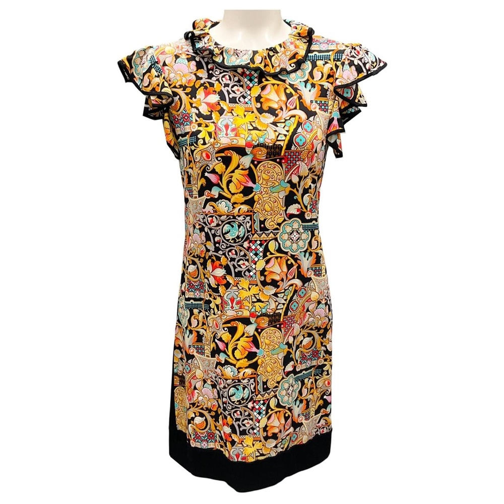 Louis Vuitton Black and Gold Knit Dress